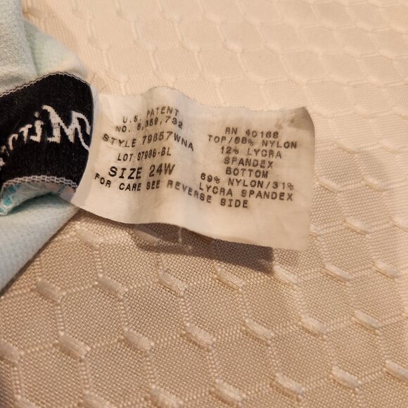 MiracleSuit Tankini top and bottom swimsuit Size 24W Light Blue - Picture 7 of 13